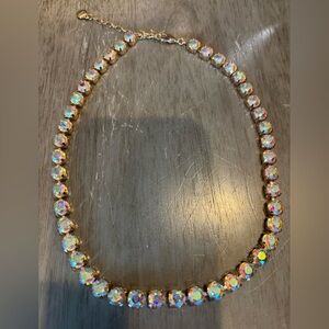 Elegant Gold and Iridescent crystal Necklace!